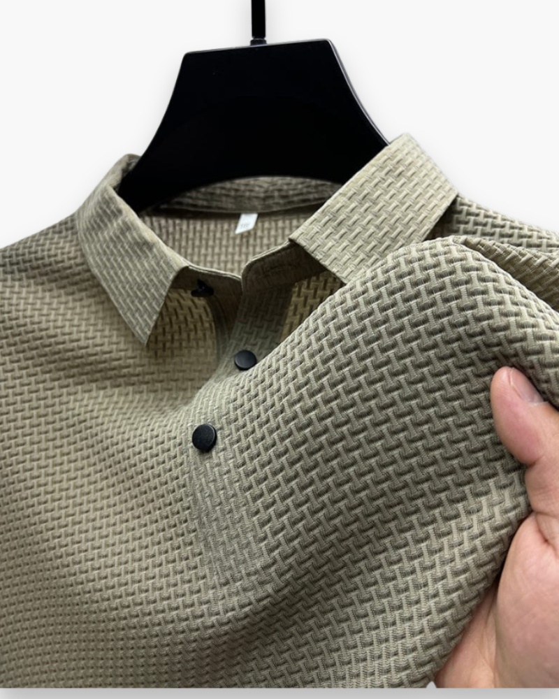 Męska Elegancka Koszula Polo | Strukturalna