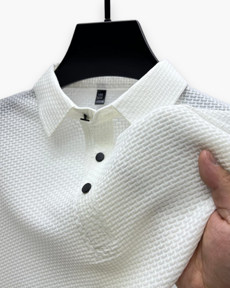 Męska Elegancka Koszula Polo | Strukturalna