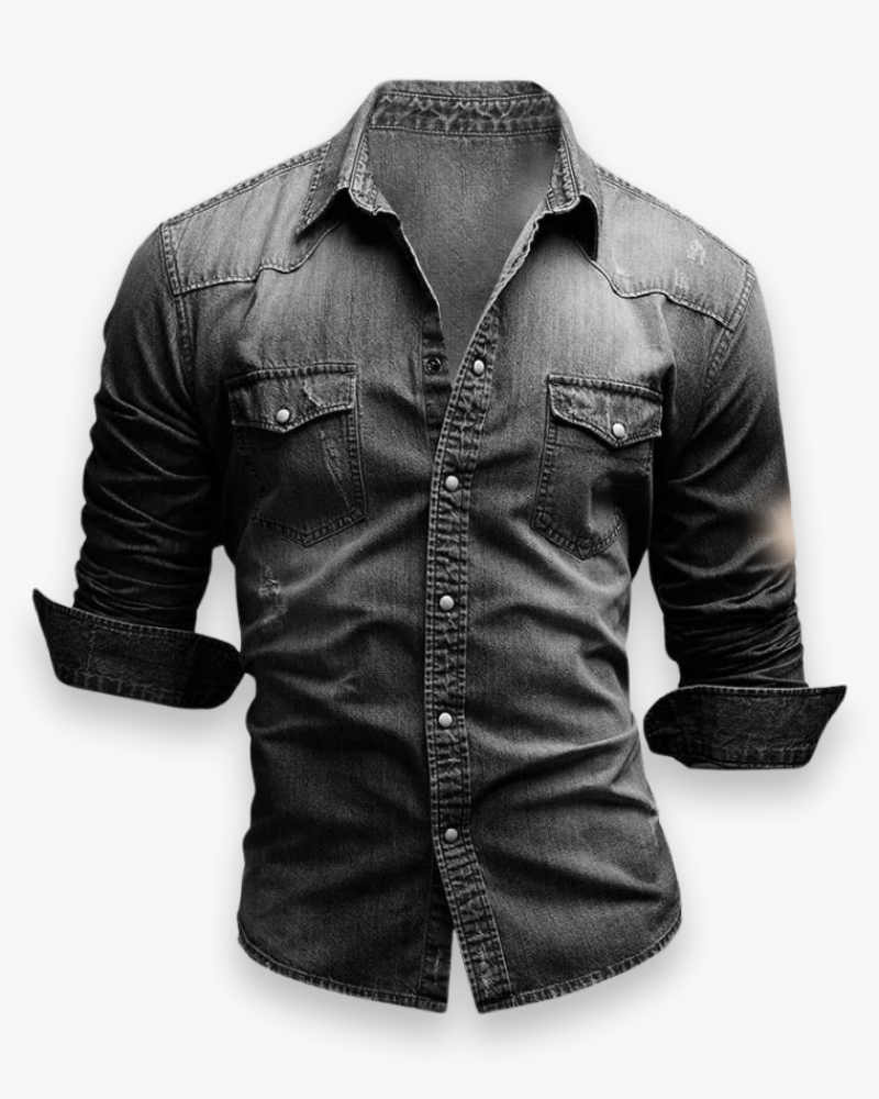 Męska Klasyczna Koszula Jeansowa | Elegancka Casualowa Koszula Męska